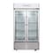 Premium Levella 18 cu. ft. Commercial Display Refrigerator Two Glass Door Merchandiser in Silver PRN185DX - alternate 1